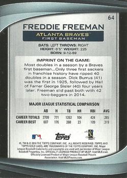 2016 Topps Gold Label #64 Freddie Freeman Back
