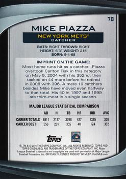 2016 Topps Gold Label #78 Mike Piazza Back