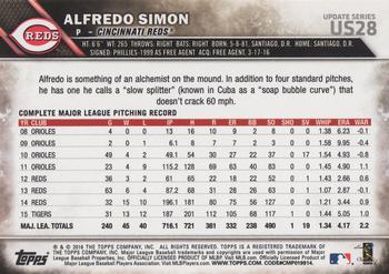 2016 Topps Update #US28 Alfredo Simon Back