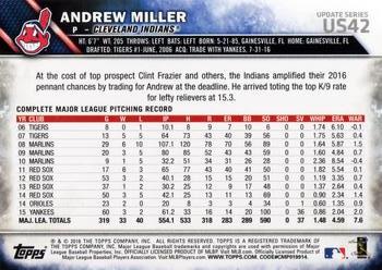 2016 Topps Update #US42 Andrew Miller Back