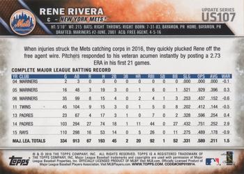 2016 Topps Update #US107 Rene Rivera Back