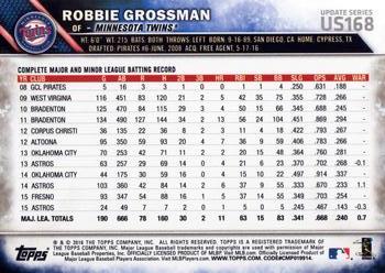 2016 Topps Update #US168 Robbie Grossman Back