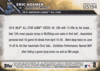 2016 Topps Update #US194 Eric Hosmer Back