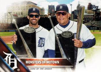 2016 Topps Update #US217 Monsters of Motown (J.D. Martinez / Miguel Cabrera) Front