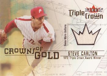 2001 Fleer Triple Crown - Crowns of Gold Memorabilia #NNO Steve Carlton Front