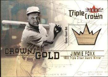 2001 Fleer Triple Crown - Crowns of Gold Memorabilia #NNO Jimmie Foxx Front