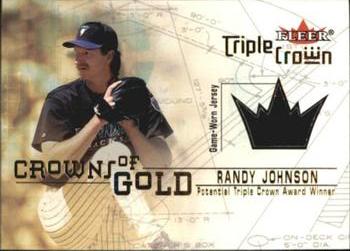 2001 Fleer Triple Crown - Crowns of Gold Memorabilia #NNO Randy Johnson  Front