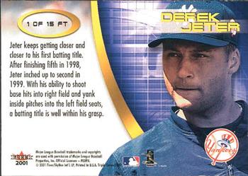 2001 Fleer Triple Crown - Future Threats #1FT Derek Jeter  Back