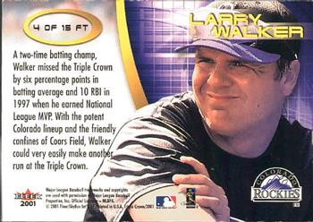 2001 Fleer Triple Crown - Future Threats #4FT Larry Walker  Back