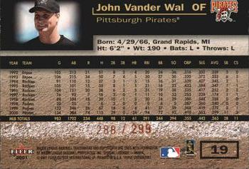 2001 Fleer Triple Crown - Red #19 John Vander Wal Back