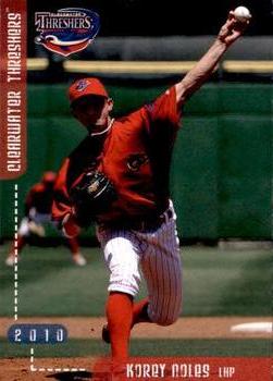 2010 Grandstand Clearwater Threshers #NNO Korey Noles Front