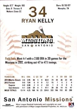 2013 Grandstand San Antonio Missions #NNO Ryan Kelly Back