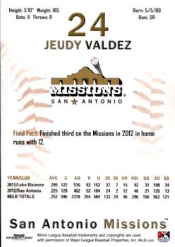 2013 Grandstand San Antonio Missions #NNO Jeudy Valdez Back