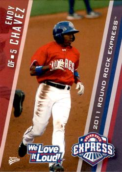 2011 MultiAd Round Rock Express #10 Endy Chavez Front