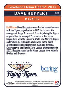 2012 Grandstand Lakeland Flying Tigers #NNO Dave Huppert Back