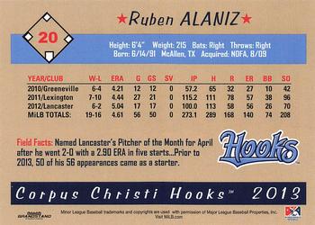 2013 Grandstand Corpus Christi Hooks #NNO Ruben Alaniz Back