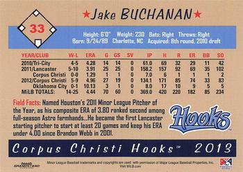 2013 Grandstand Corpus Christi Hooks #NNO Jake Buchanan Back