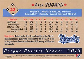 2013 Grandstand Corpus Christi Hooks #NNO Alex Sogard Back