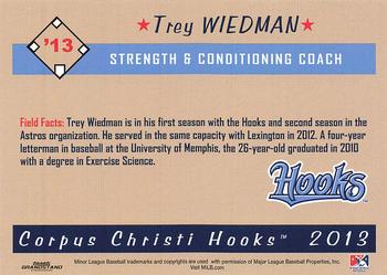 2013 Grandstand Corpus Christi Hooks #NNO Trey Wiedman Back