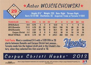 2013 Grandstand Corpus Christi Hooks #NNO Asher Wojciechowski Back