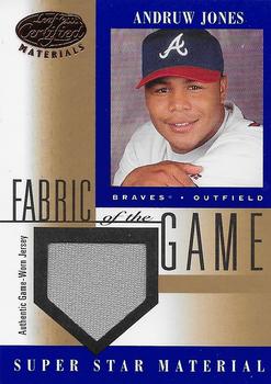 2001 Leaf Certified Materials - Fabric of the Game Base #FG-59 Andruw Jones  Front