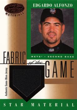 2001 Leaf Certified Materials - Fabric of the Game Base #FG-81 Edgardo Alfonzo  Front