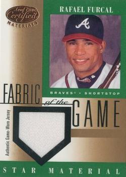 2001 Leaf Certified Materials - Fabric of the Game Base #FG-96 Rafael Furcal  Front