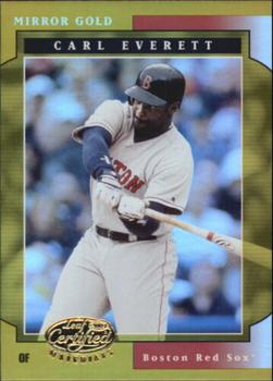 2001 Leaf Certified Materials - Mirror Gold #65 Carl Everett  Front