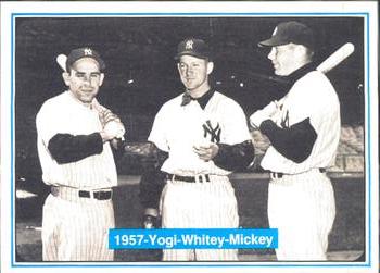1982 ASA The Mickey Mantle Story #29 Yogi Berra / Whitey Ford / Mickey Mantle Front