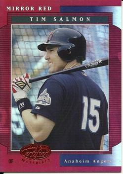 2001 Leaf Certified Materials - Mirror Red #97 Tim Salmon  Front