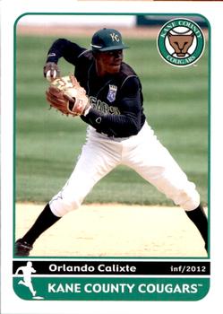 2012 Grandstand Kane County Cougars #NNO Orlando Calixte Front