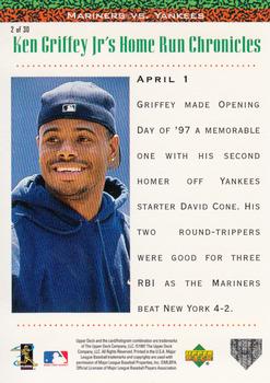 1998 Upper Deck - Ken Griffey Jr.'s Home Run Chronicles #2 Ken Griffey Jr. Back