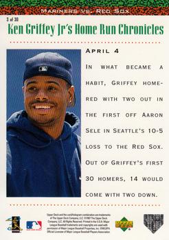 1998 Upper Deck - Ken Griffey Jr.'s Home Run Chronicles #3 Ken Griffey Jr. Back