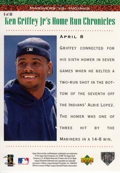 1998 Upper Deck - Ken Griffey Jr.'s Home Run Chronicles #6 Ken Griffey Jr. Back