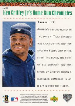 1998 Upper Deck - Ken Griffey Jr.'s Home Run Chronicles #8 Ken Griffey Jr. Back