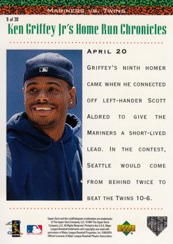 1998 Upper Deck - Ken Griffey Jr.'s Home Run Chronicles #9 Ken Griffey Jr. Back