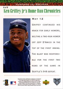 1998 Upper Deck - Ken Griffey Jr.'s Home Run Chronicles #16 Ken Griffey Jr. Back