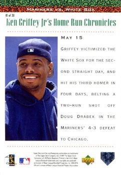 1998 Upper Deck - Ken Griffey Jr.'s Home Run Chronicles #18 Ken Griffey Jr. Back
