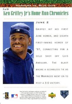 1998 Upper Deck - Ken Griffey Jr.'s Home Run Chronicles #25 Ken Griffey Jr. Back