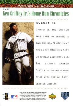 1998 Upper Deck - Ken Griffey Jr.'s Home Run Chronicles #38 Ken Griffey Jr. Back