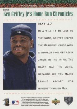 1998 Upper Deck - Ken Griffey Jr.'s Home Run Chronicles #23 Ken Griffey Jr. Back