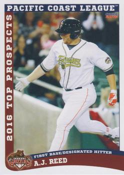 2016 Choice Pacific Coast League Top Prospects #9 A.J. Reed Front