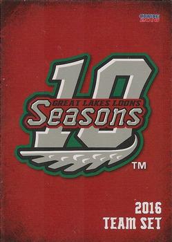 2016 Choice Great Lakes Loons #NNO Cover Card / Checklist Front