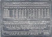 1987 Topps Gallery of Champions Aluminum #150 Wade Boggs Back