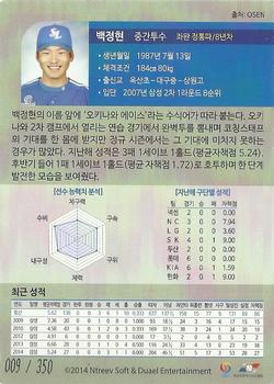 2015 Ntreev Duael Super Star Season 1 - All Star Sparkle Parallel #SBC1501-063-AS Jeong-Hyeon Baek Back
