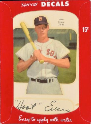 1952 Star-Cal Large Decals #71-H Hoot Evers Front