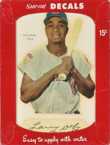 1952 Star-Cal Large Decals #74-A Larry Doby Front