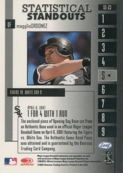 2001 Leaf Rookies & Stars - Statistical Standouts #SS-23 Magglio Ordonez  Back