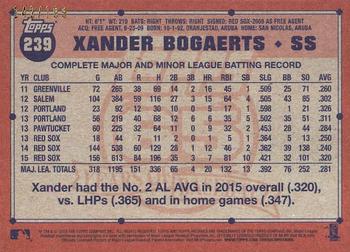 2016 Topps Archives - Blue Border #239 Xander Bogaerts Back
