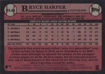 2016 Topps Archives - Fan Favorite Autographs #FFA-BH Bryce Harper Back
